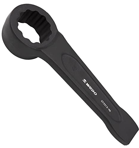 WEDO Chiave ad anello convessa, in acciaio speciale, design Heavy Duty per coppia forte, forgiata monouso, 36 x 210 mm