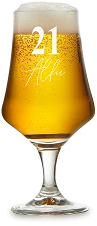 ukgiftstoreonline Personalised Birthday Craft Beer Glass Gift for Him 18th, 21st, 30th, 40th, 50th, 60th, 70th, 80th