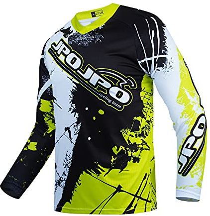Barn cykeltröja nedförsbacke tröjor 4-14 år flickor pojkar cykel MTB barnkläder långärmad powersports cykel BMX toppar, 11y, 6 år