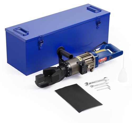 VEVOR Piegatrice per Barre Elettrica 1500 W, Piegatrice Idraulica Portatile Angolo di Piegatura 0-90° Diametro 6-20 mm, Piegatrice per Barre d'Acciaio con Valigetta Attrezzi per Tubi d'Armatura