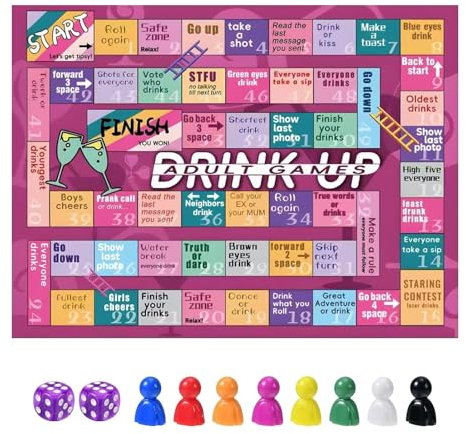 Giochi da Tavolo a Tema Alcolico per Adulti e Bevute, attività Interattiva