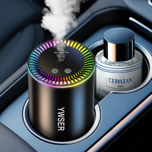 Smart Car Air Freshener, Car Air Freshener Diffuser with Starry Sky Projection and 50ml Perfume, Auto On/Off Intelligent, 3 Mode Adjustable Rechargeable Aroma Diffuser, Ocean