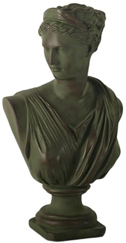 12.5 Statua in resina greca di Diana, statua del busto della testa della mitologia greca romana classica, figurine di scultura in resina per la casa, tavolino da caffè, ufficio, arredamento per libre
