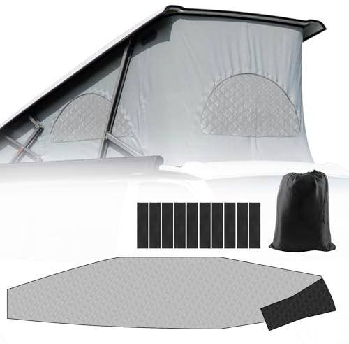Cubierta de Techo Elevable con Aislamiento Interno Repuesto para VW T5 T6, Parasol Plegable para Interior de Coche, Juego de Alfombrilla Térmica Interna con Bolsa de Almacenamiento