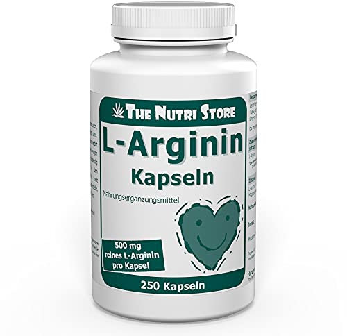 L-Arginin 500 mg pro Kapsel - 250 Stk. - essentielle Aminosäure