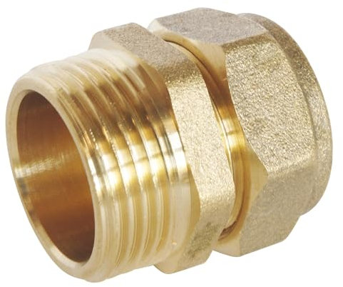 SOMATHERM FOR YOU, Raccord à compression laiton TC 16 - Mâle 20/27 pour tube cuivre Ø16, idéal pour plomberie et réseaux d'eau sanitaire ou de chauffage, étanchéité facile