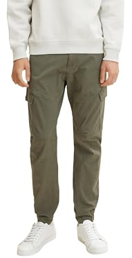 TOM TAILOR Denim Herren Slim Fit Cargo Hose 10415 - Dusty Olive Green S