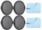 PATIKIL Camera Lens Cap, 4 Pack Sides Pinch Front Lens Cover with Microfiber Cleaning Cloth for 72mm Thread Universal DSLR Lenses for Nikon, for Fujifilm, for Pentax, for Leica