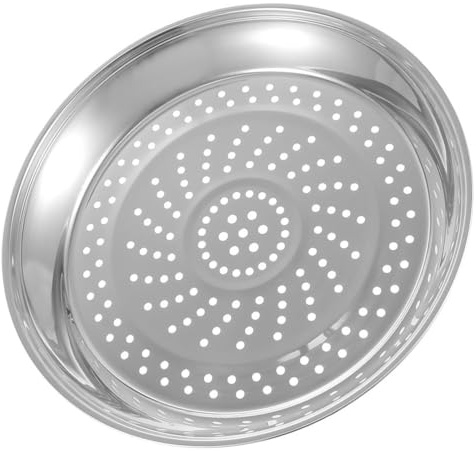 CALLARON 12.20 Inch Stainless Steel Steamer Tray with Dense Ventilation Holes for Pots and Woks Vegetable and Seafood Steaming Basket Kitchen Steamer Insert for Home and Restaurant Cooking