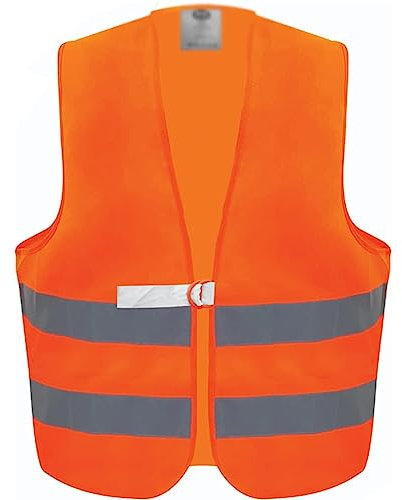 ZUMAHA Sicherheitsweste, Klassische reflektierende Weste für Damen und Herren, gut sichtbare Bauweste für freiwillige Arbeitskleidung