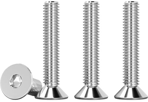 Drenky 25 Stück M5 X 30mm Senkschraube Edelstahl V2A VA A2 Innensechskantschraube DIN 7991 / ISO 10642 Senkkopfschrauben Rostfrei Silber Maschinenschrauben Metrisches Regelgewinde