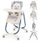 DREAMADE Chaise Haute Bébé Évolutive 6-36Mois avec 7 Hauteur Réglable&3 Dossier Inclinable,Chaise d'Alimentation Enfant avec 4 Roues Verrouillables&Plateau Amovible,Charge 15 KG (Bleu Marine)