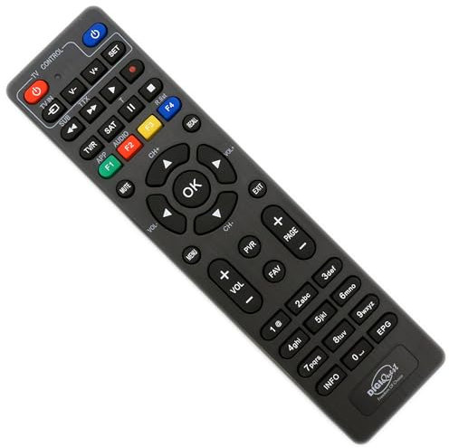 DigiQuest - Mando a distancia original para DigiQuest Q10, Q20, Q30, TI9, control ergonómico para receptor Digi Quest, botones programables y función 2 en 1 para televisores TLC127