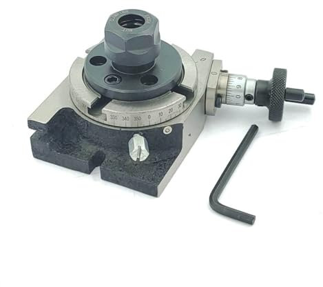 Buyohlic Fraiseuses à table rotative (table rotative standard 80 mm) et pince ER-16