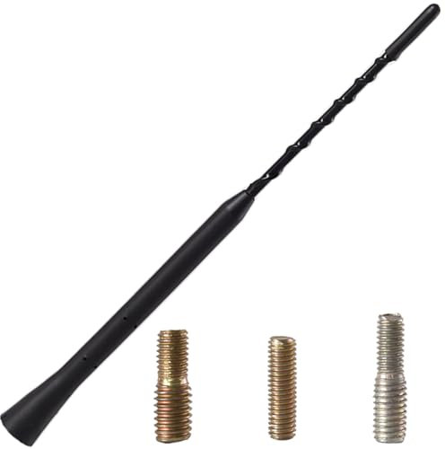 Universal Car Antenna Replacement，AM/FM/DAB Roof Car Radio Aerial Mast,Radio Signal Booster,Short Mast Whip Rod Car Radio Antenna Screws Threads 4mm 5mm 6mm 23cm 9 inch Long