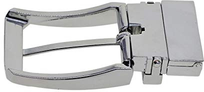 Geardeangloow Hebilla de cinturón de metal reversible de repuesto para cinturones de 1.38 pulgadas, plata, 35mm