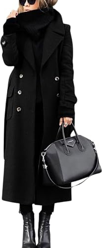 Cappotto doppio Petto Invernale da Donna Business Casual Cappotto lungo Invernale con Cintura