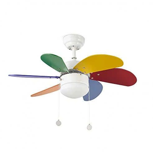 FARO BARCELONA Ventilatore a Soffitto Lorefar 33179 Modello Palao Multicolor