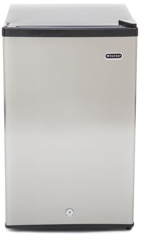 Whynter Upright Freezer with Lock, 2.1 Cu. Ft. Small Freezer Mini Freezer for Bedrooms, Dorms, Garages, Offices CUF-210SS, Stainless Steel Energy Star