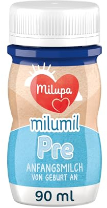 Milupa Milumil Pre – Trinkfertige Anfangsmilch von Geburt an – Mit allen wichtigen Nährstoffen – 24 x 90 ml