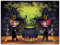 Hexen Einladungskarte Kinder Erwachsene Party Halloween Halloweenparty Hexe (10 Stück) gruselig Geburtstag Einladung Zauberin grusel Gruselparty