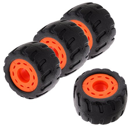 Backbayia 4pcs 70x45mm 75A Gomma Impermeabile Resistente all'usura Ruota per Longboard Mountainboard Skateboard