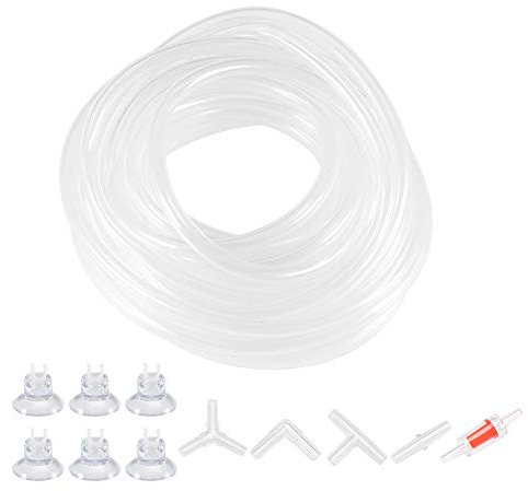 sourcing map Silicone Tube Kit 4mm ID 6mm(1/4) OD 5m Aquarium Pompe Tuyau Silicone Caoutchouc Tube Transparent