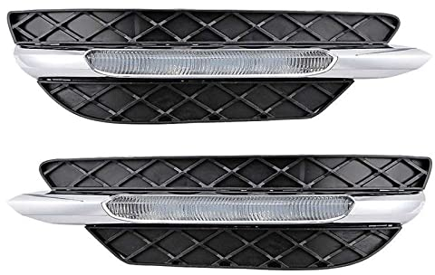 CarWorld Nebelscheinwerfer Für Mercedes-Benz W204 C-Klasse C250 C300 C35 2012-2014, Daily Line Lampe Grille Kit Tagfahrlicht DRL Nebelscheinwerfer