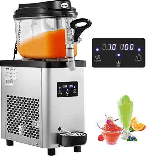 VEVOR, Vevor Máquina de Granizado de Hielo Comercial 6L Máquina para Hacer Granizados Comercial 19x47x60 cm, de Acero Inoxidable 300 W con Agitadores Dobles para Restaurante, Bar
