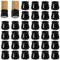 Silikon Rund Stuhlkappen mit Filz, 32 Stück Schwarz Bodenschoner für Stühle, Stuhlbeinschutz, stuhlgleiter für Fliesen Hartholzböden (Fit:33-50 mm)