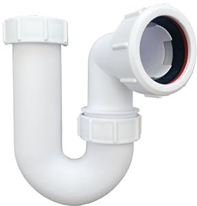 Siphon d'évier pivotant multi-fit 40 mm conforme à la norme BS EN 274-1:2002. Avec rondelle d'étanchéité EPDM et joint d'étanchéité de 75 mm. Siphon de lavabo, idéal pour des solutions efficaces de