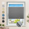 Plissee ohne Bohren Verdunkelung Klemmfix Grau 90x200cm Thermo Plissees 100% Verdunklung Rollos für Fenster & Tür Verdunklungsplissee ohne Bohren Sichtschutz und Sonnenschutz