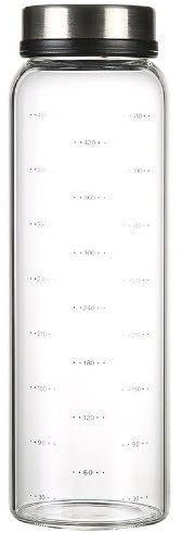 SPORWAY Spargispezie in vetro borosilicato: 2 barattoli grandi da 500 ml con coperchio girevole, 3 tipi su fori per spezie, contenitore per spezie, coperchio rotondo, in acciaio inox, per la cucina,