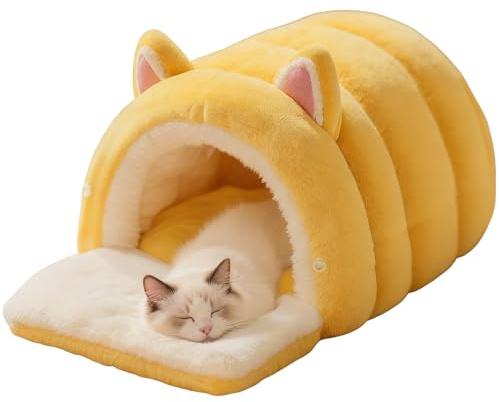Katzenhöhle Katzen,Kleines Hundekuppelbett Faltbare Katzenbett,waschbares Winter Katzenbett Katzenzelt Für Kätzchen Kleine, Mittelgroße Haustiers, Weiches Und Warmes Katzenhaus Für Drinnen