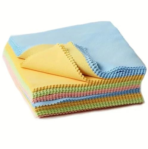 Gamuza Limpia Gafas 10-100 paños de Microfibra Suaves for Limpiar Gafas, Lentes, Ropa y Pantallas de teléfono.
