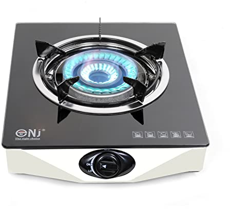 NJ NGB-S1 Indoor Gas Stove - Single Burner Portable Gas Hob Table Top Cooker LPG
