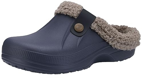 Pantoufles d'hiver imperméables avec doublure en fourrure pour femme, gris, 37.5/38.5 EU