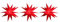Novaliv 3x Weihnachtssterne beleuchtet LED Dekostern 55cm ROT hochwertige Kunststoffsterne mit TIMER FUNKTION 3D Stern 18 Zackig Leuchtsterne Faltstern Weihnachtslichter Winterbeleuchtung 3D Stern