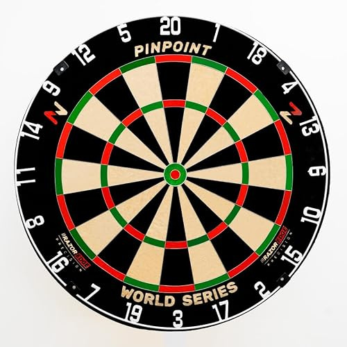 FORZA Pinpoint World Series Cible de Fléchettes | Qualité Professionnelle pour Clubs de Fléchettes et Pubs | Support de Cible et Protecteur Mural en Option (Cible Seulement)