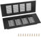 Lüftungsgitter Aluminium Ventilation Gitter Rechteckig 20x8cm, 2 Stück Belüftungsgitter Abluftgitter mit Schrauben für Belüftung von Schränken, Küche, Schlafzimmern, Schwarz