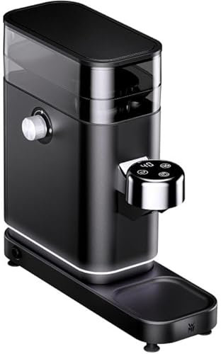 WMF Lumero Espressomühle elektrisch 150 Watt, LED Touch-Tasten, 40 Mahlgrade, Kaffeemehlbehälter, Cromargan Edelstahl matt, tiefschwarz