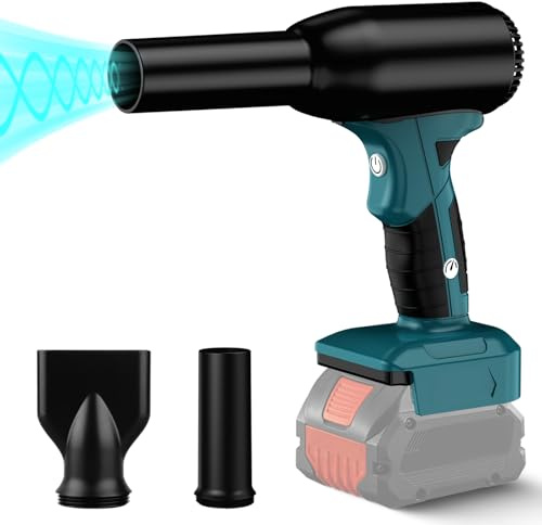 OGJUNX Laubbläser für Bosch Professional 18V System Akku, 90000 U/min Kabelloser Elektrischer Laubsauger mit 3-Gang für Haartrocknung, Reinigen des Autos, Tastatur
