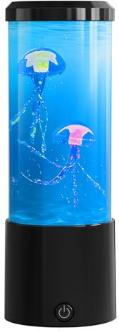 Jellyfish Lamp LED Mood Light,LED Fantasy Jellyfish Lava Lamp,7 Colours Setting & 4 Light Modes,Realistic Aquarium Effect Night Light with Timer,Sensory Decor Gift for Kids & Adults,Home or Office