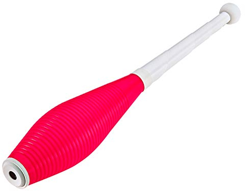 Henrys J00402-041 Jonglierkeule Pirouette GT, Grip Training Jonglage Solo, Vielkeulen & Tempo jonglieren, Juggling Keule für Profi und Wettbewerb, ca. 52 cm, pink/weißer Griff
