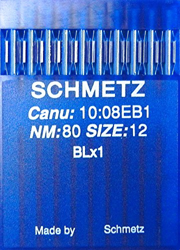 Schmetz 10 Round Shank Sewing Machine Needles BLx1 St.80 for Bernette Overlock MO 203/204, Juki Lock MO 102-104/MO 134, Riccar Lock F4/RL 340/Rl 343 - Pack of 10