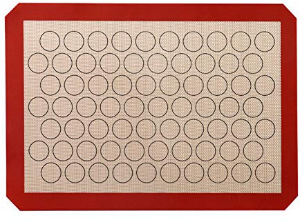 Tapis de Four en Silicone Macaron Tapis de Cuisson Qualité Alimentaire Plateau Cuisson Anti-Adhésif Pâtisserie Cuisine Liner Résistant à La Chaleur Cadeau Mère Femme au Foyer 42 × 29,5 cm