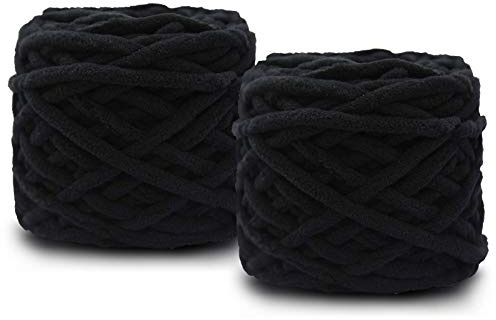 2X100g Chunky Yarn for Knitting Wool Ball Made of Cotton, Wool and Acrylic Soft and Warm Weaving Scarf and Slippers DIY Plush Knitting.