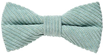 MASADA Herren Cord-Fliege mint im Retro-Look vorgebunden, stufenlos verstellbar, handgefertigt mit Hakenverschluss - 12 x 6 cm