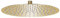 vidaXL Pomme de Douche Pluie Pulvérisateur Pommeau de Douche Tête de Douchette Accessoire de Salle de Bain Acier Inoxydable 30 cm Ronde Doré