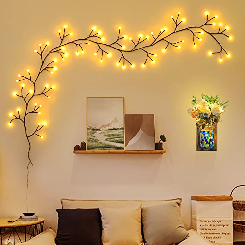 NEWNEN LED Albero Decorazione Domestica Con Luci 144 Led Da Interno Natale Luminoso Artificiale (Giallo Caldo, Plug-in)